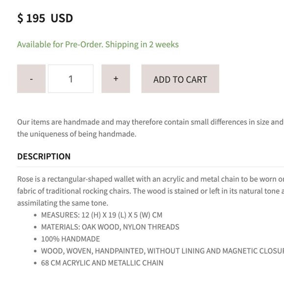 BN Michelle Daccarett Unique Oak Wood Purse Handmade in Colombia ROSE PRISM WINE - Picture 7 of 7